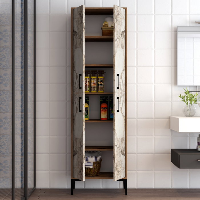 Hanah Home Berlin A - Nogal, Blanco Mármol
